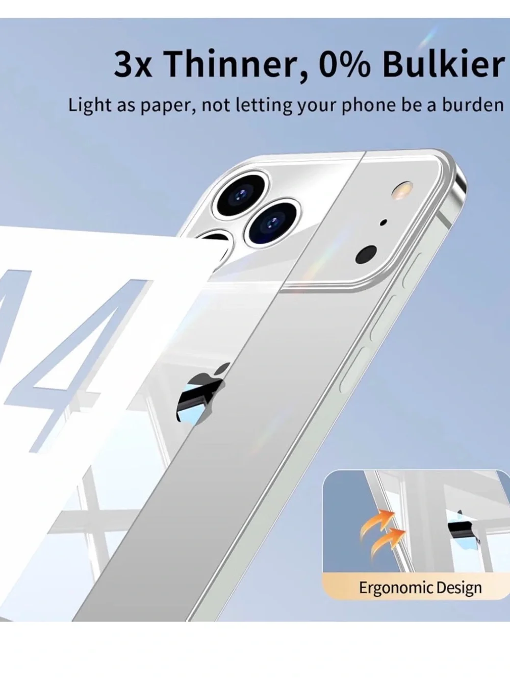 Clear Transparent Slim Phone Case thin transparent for iPhone 17air NEW